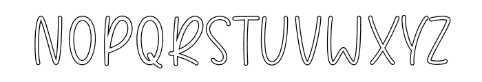 Trostie Love Outline Font UPPERCASE