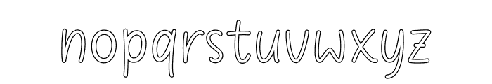 Trostie Love Outline Font LOWERCASE