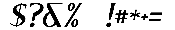 Troupe Italic Font OTHER CHARS
