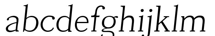 Tugano Light Italic Font LOWERCASE