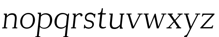Tugano Light Italic Font LOWERCASE