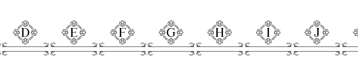 Tulip monogram Font LOWERCASE