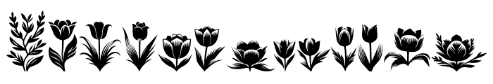 Tulipsflower Font UPPERCASE