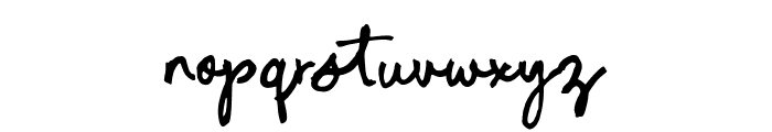 Turquoise Kimono Font LOWERCASE