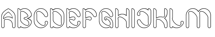 Turtle Style-Hollow Font UPPERCASE