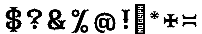 Tuscan Modular Regular Font OTHER CHARS