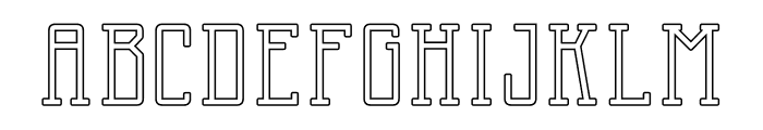 Two Letter Monogram Outline Font UPPERCASE