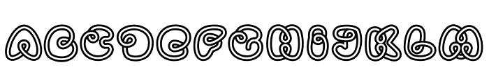 Two Lines Loop Font UPPERCASE