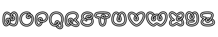 Two Lines Loop Font UPPERCASE