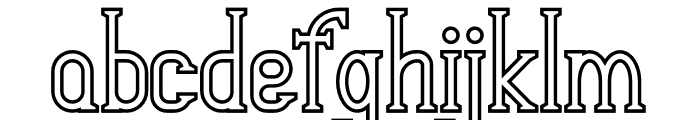 Type Old Outline Font LOWERCASE