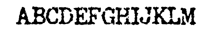 Typewriter Distressed B Regular Font UPPERCASE