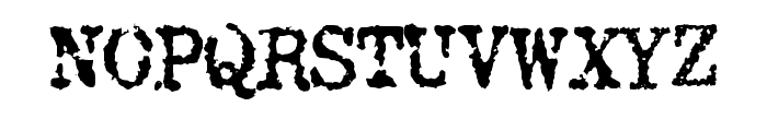 Typewriter Distressed B Regular Font UPPERCASE