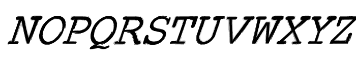 TypewriterInked-Italic Font UPPERCASE
