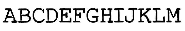 TypewriterInked-Regular Font UPPERCASE