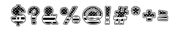 USA Day By 18CC Black Font OTHER CHARS
