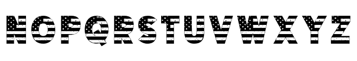 USA Flag Grunge Font Regular Font UPPERCASE