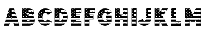 USA Flag Grunge Font Regular Font LOWERCASE
