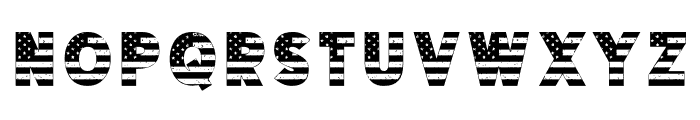 USA Flag Grunge Font Regular Font LOWERCASE