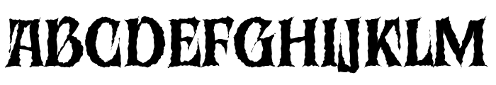 UT Forsaken Village Distort Reg Font UPPERCASE