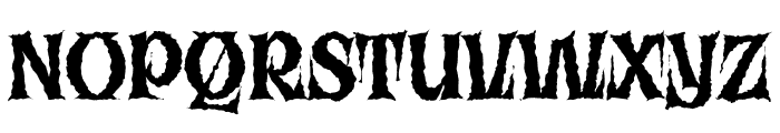 UT Forsaken Village Distort Reg Font UPPERCASE