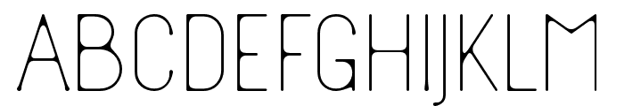 Ud-Thin Font UPPERCASE