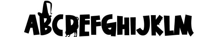 Udderly Scary CF Font UPPERCASE