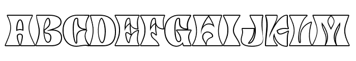 Ula Dawa Outline Font UPPERCASE