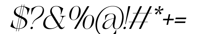 Unclare Italic Font OTHER CHARS