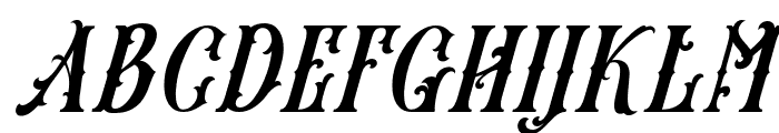 UnfairShares-RegularItalic Font LOWERCASE
