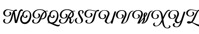 Unflash Variable Script Regular Font UPPERCASE