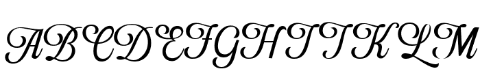 Unflash Variable Script Thin Font UPPERCASE