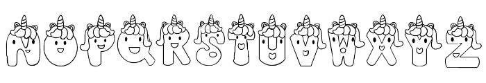 Unicorn Decorative Font UPPERCASE