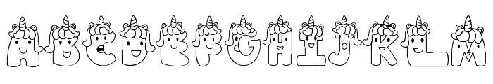Unicorn Decorative Font LOWERCASE