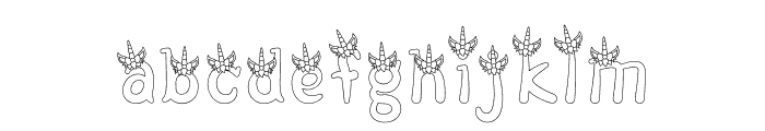 UnicorniaBOv1 Font LOWERCASE