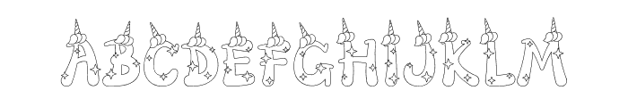 UnicorniaBOv4 Font UPPERCASE