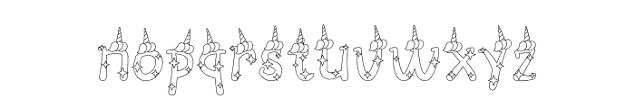 UnicorniaBOv4 Font LOWERCASE