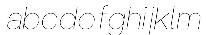 Univa Nova Hairline Italic Font LOWERCASE