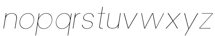 Univa Nova Hairline Italic Font LOWERCASE
