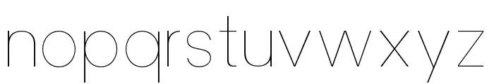 Univa Nova Hairline Font LOWERCASE