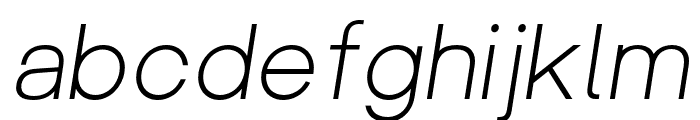 Univa Nova Light Italic Font LOWERCASE