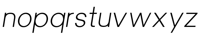 Univa Nova Light Italic Font LOWERCASE