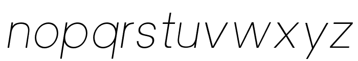Univa Nova Thin Italic Font LOWERCASE