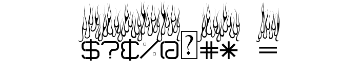 Up In Flames Font OTHER CHARS