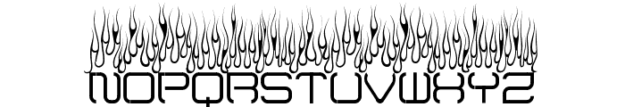 Up In Flames Font UPPERCASE