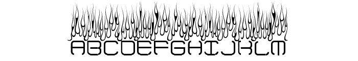 Up In Flames Font LOWERCASE