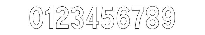 Upper Now Bold Outline Font OTHER CHARS
