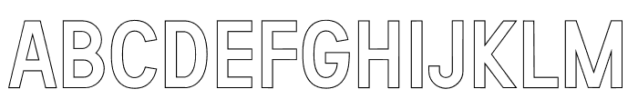 Upper Now Bold Outline Font UPPERCASE