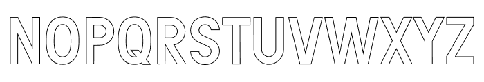 Upper Now Bold Outline Font UPPERCASE