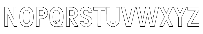 Upper Now Bold Outline Font LOWERCASE