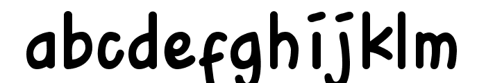Upright Handwriting Semi Bold Font LOWERCASE